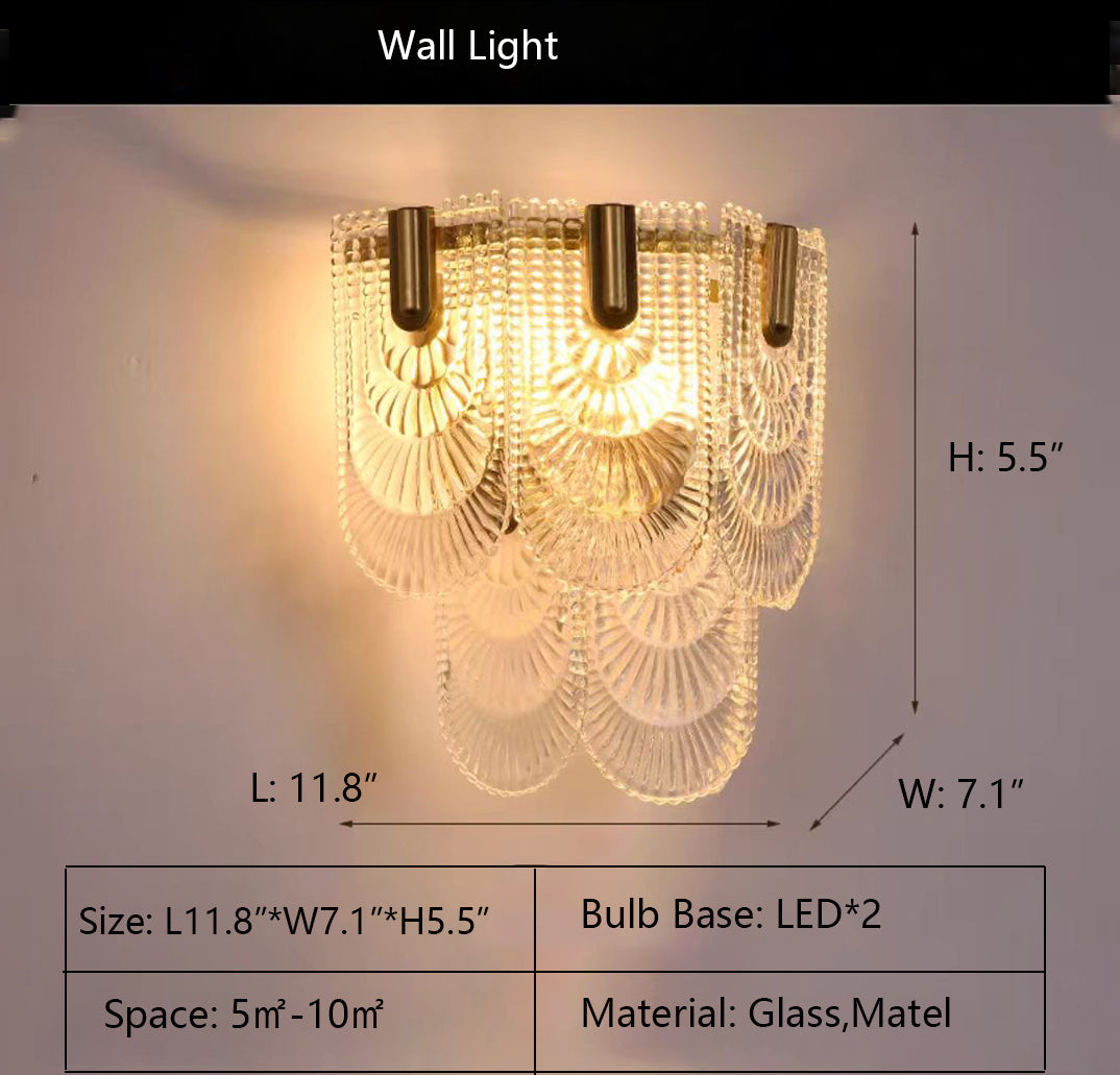 Nordic Light Luxury Patterned Glass Pendant Chandelier Suit for Living/Dining Room/Bedroom