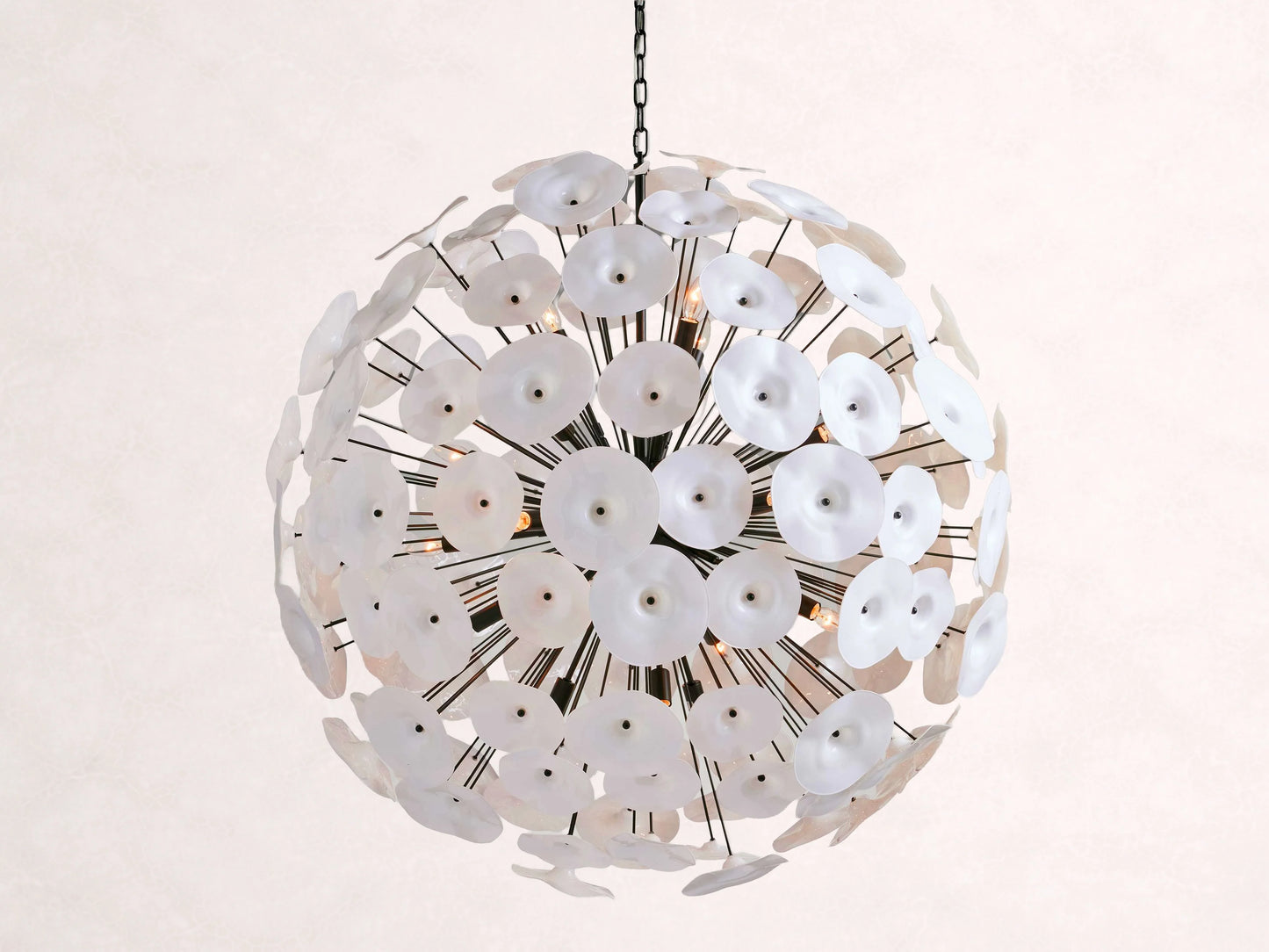 Lily Round Chandelier in Black
