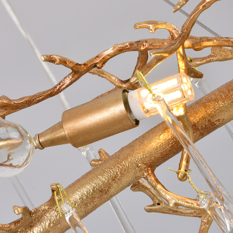 Iris Raindrop Clear Crystal Branch Chandelier - Richardrider