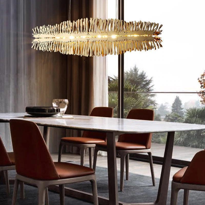 Clemo Island Gold Chandelier In Stainless Steel - Richardrider