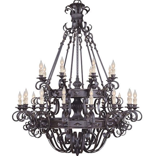 Vintage Iron Simple Candle Art Chandelier for Living Room / Villa / Stairs - Richardrider