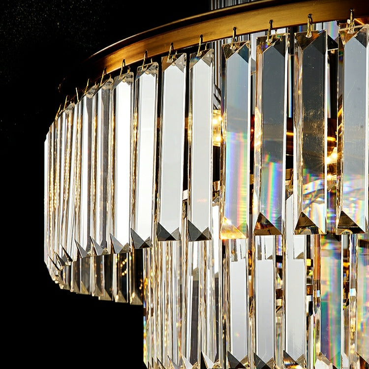 Modern Round Crystal Chandelier Modern Gold Ceiling Light Fixture For Living/ Bedroom
