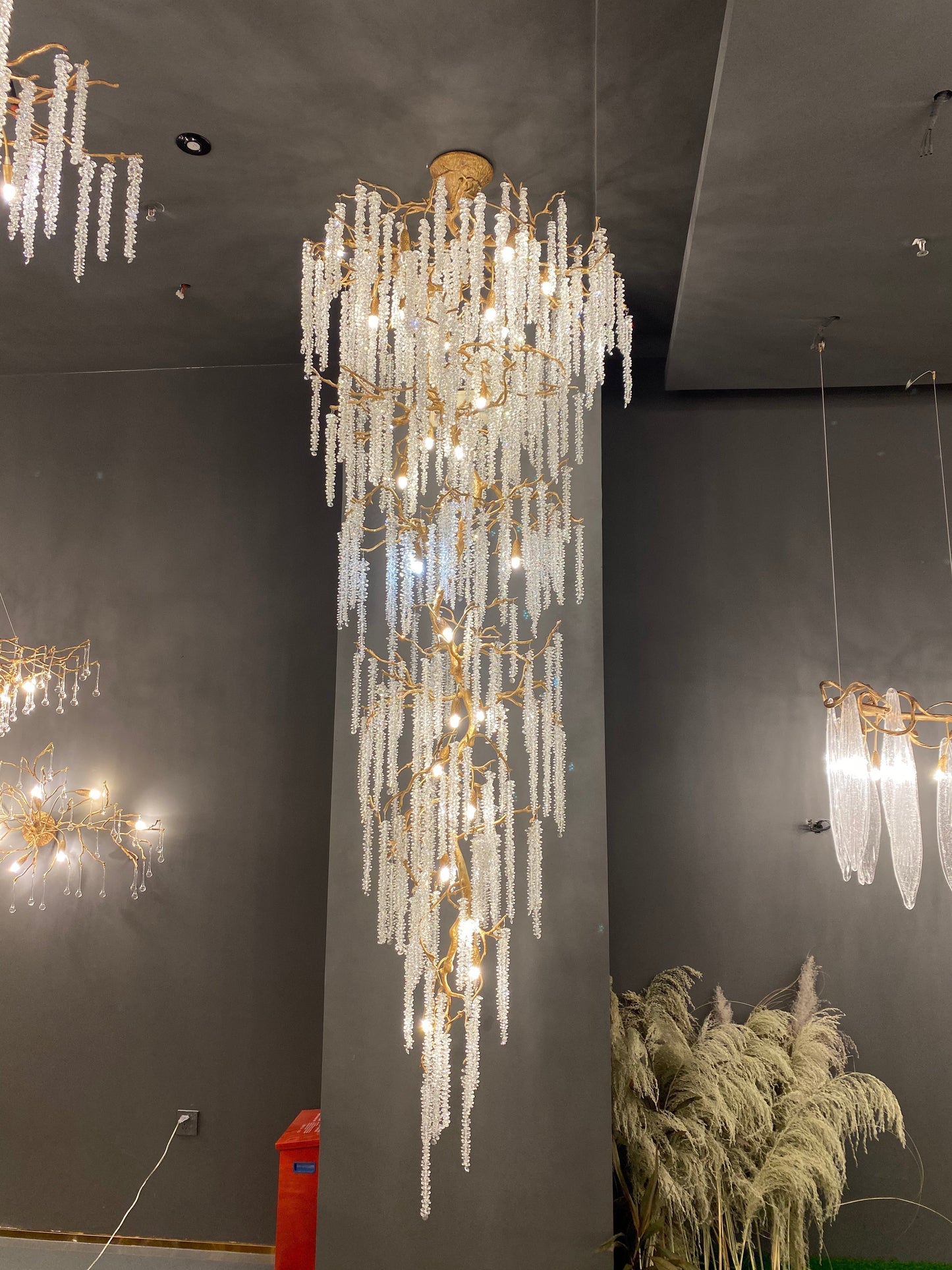 Extra Large Crystal Icicle Chandelier in Tree Branch Design for Grand Staircases and Hallways - Richardrider