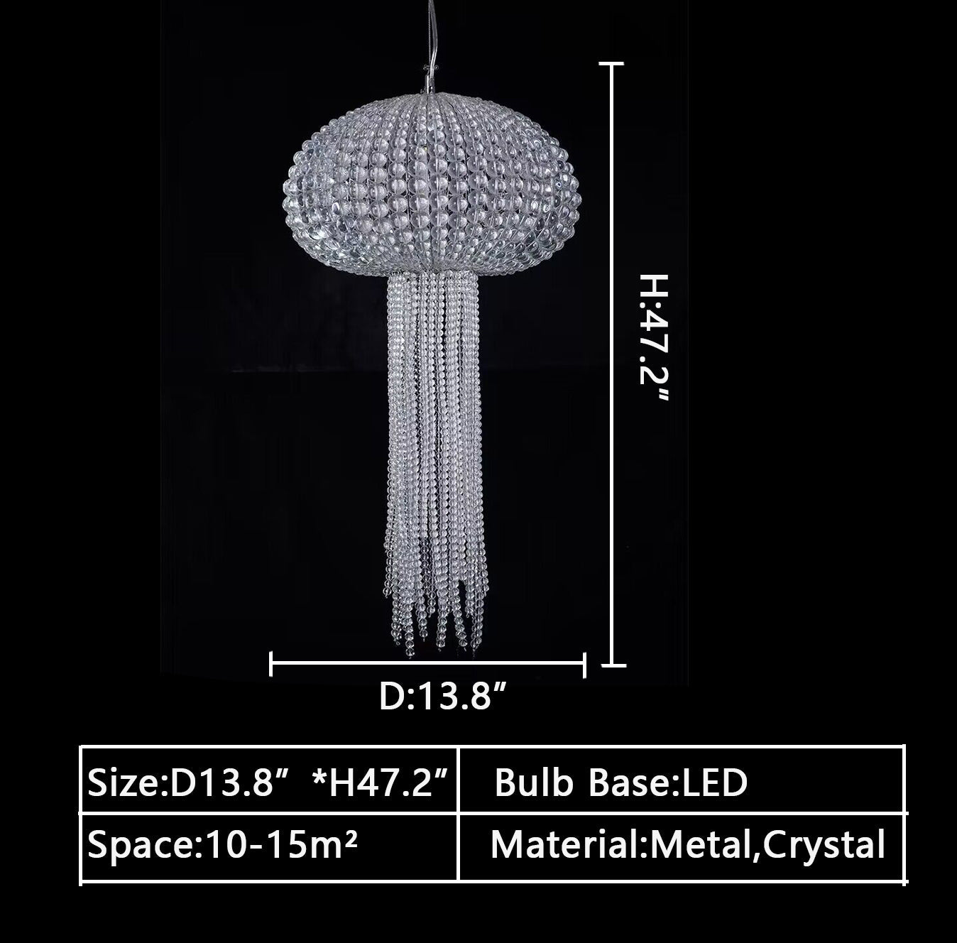 New Designer Model Jellyfish Crystal Pendant Chandelier for Dining Room/Entrway/Bedroom