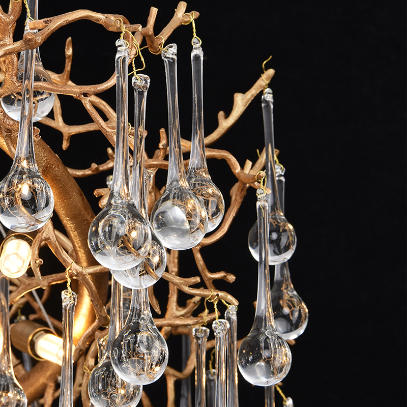 Iris Raindrop Clear Crystal Ring Branch Chandelier - Richardrider