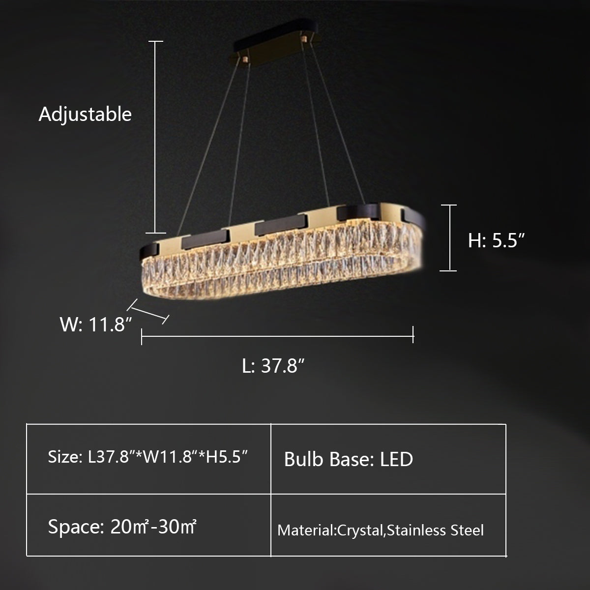 New Designer Recommended Modern Light Luxury Round/Oval Crystal Chandelier for Living Room/Dining Room