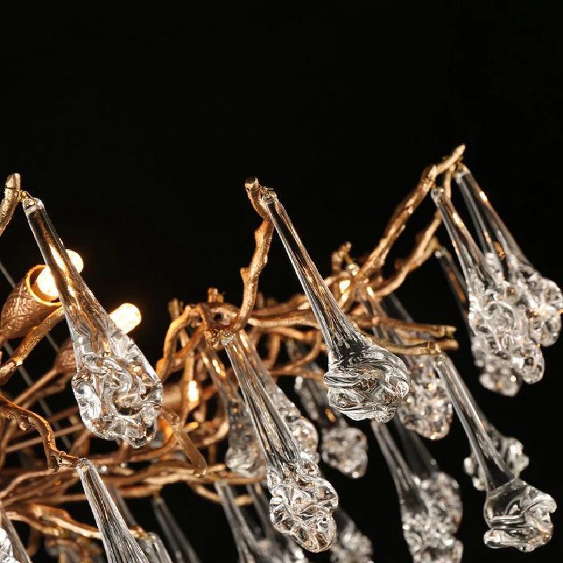 Creative Rose Crystal Brass Branch Chandelier - Richardrider