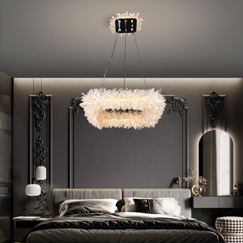 Derek Modern Crystal Cluster Square Chandelier - Richardrider
