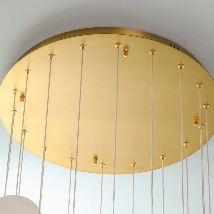 Alabaster Brass Modern Globe Spiral Chandelier - Richardrider