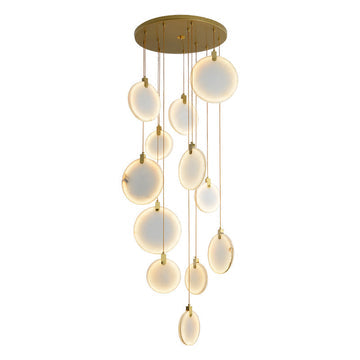 Queenie Alabaster Drop Long Round Chandelier - Richardrider