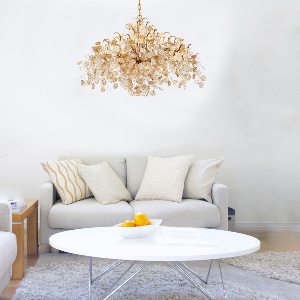 Lignia Crystal Branch Gold Artistic 45" Chandelier - Richardrider