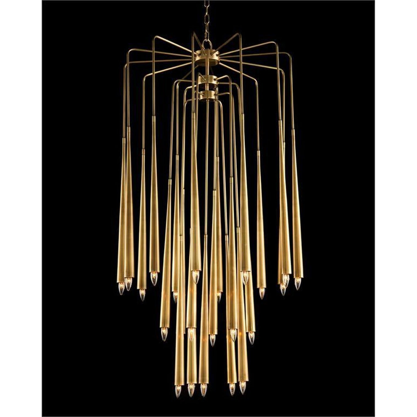 Hans Twenty-Three-Light Brass Chandelier - Richardrider