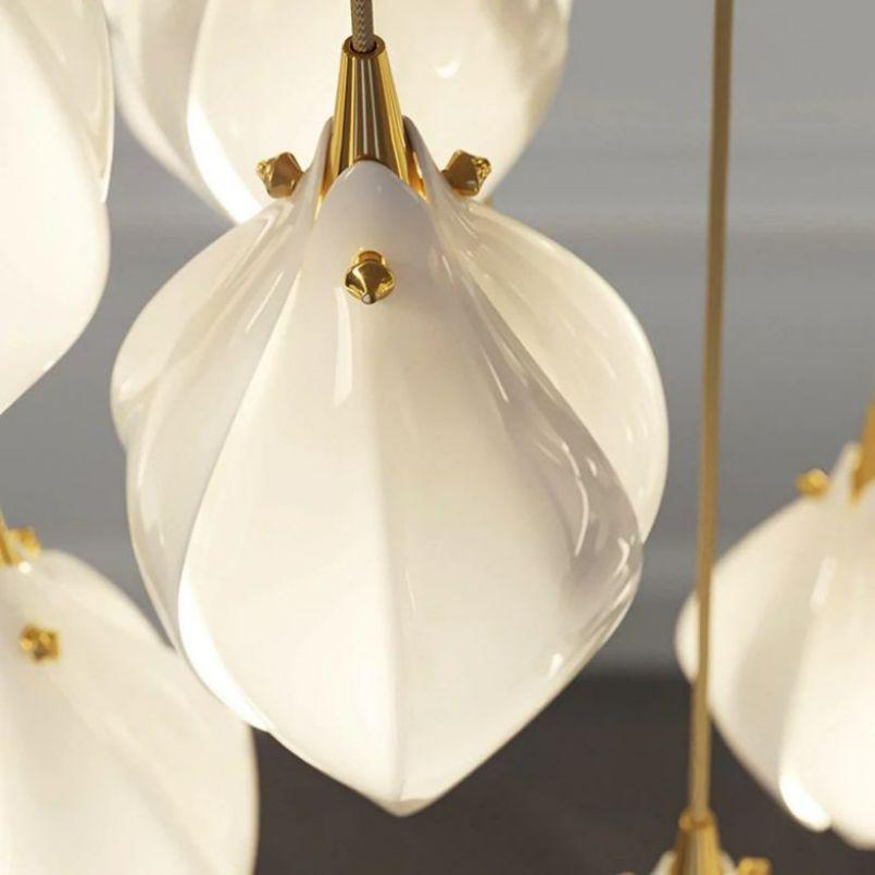 Petal Prism Designer Inspired Large Bloom Ceramic Chandelier - Richardrider