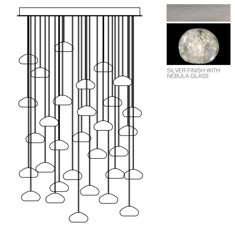 Vitrina Crystal Drop Orbs 30 Ball Large Chandelier - Richardrider