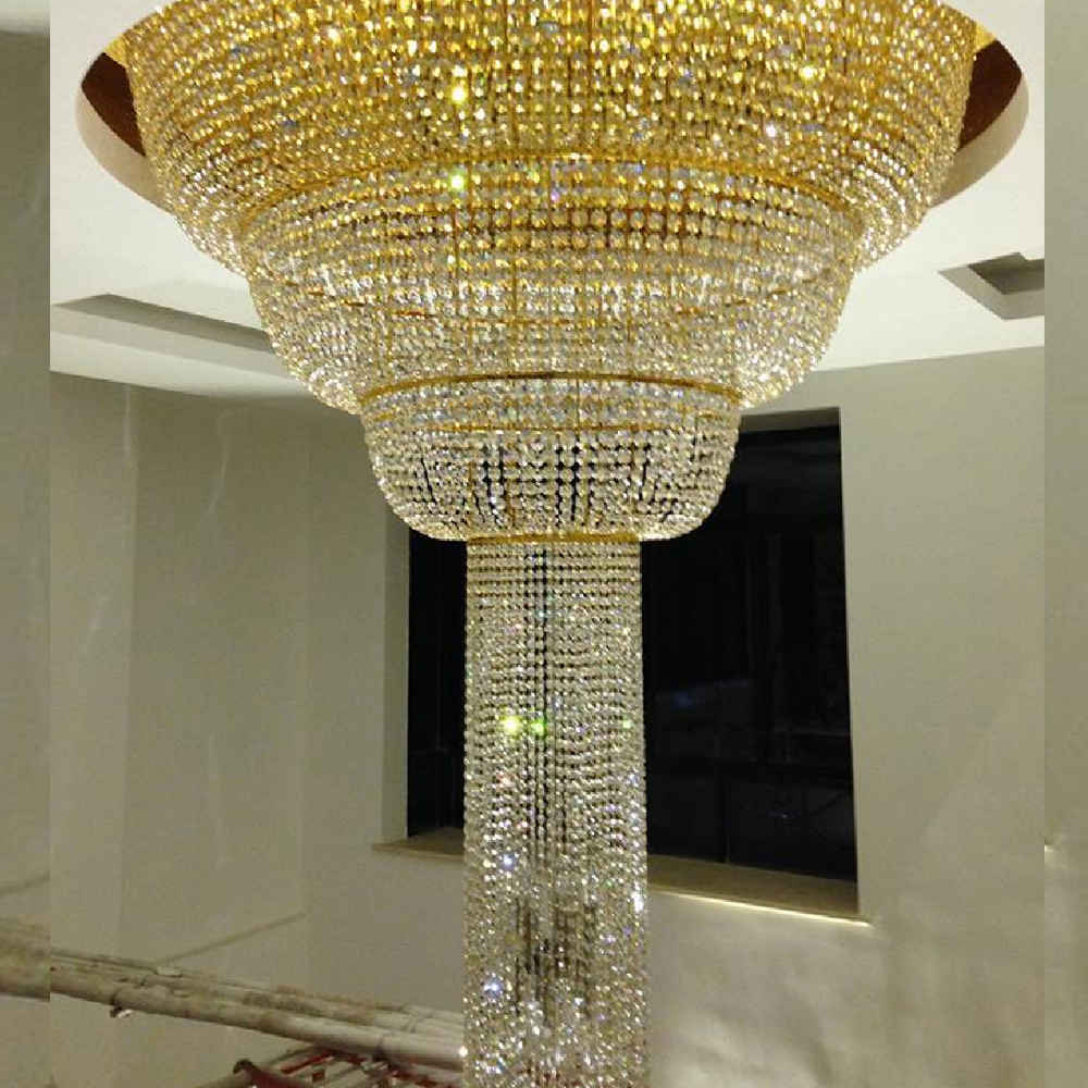Golden Empire mounting crystal chandelier