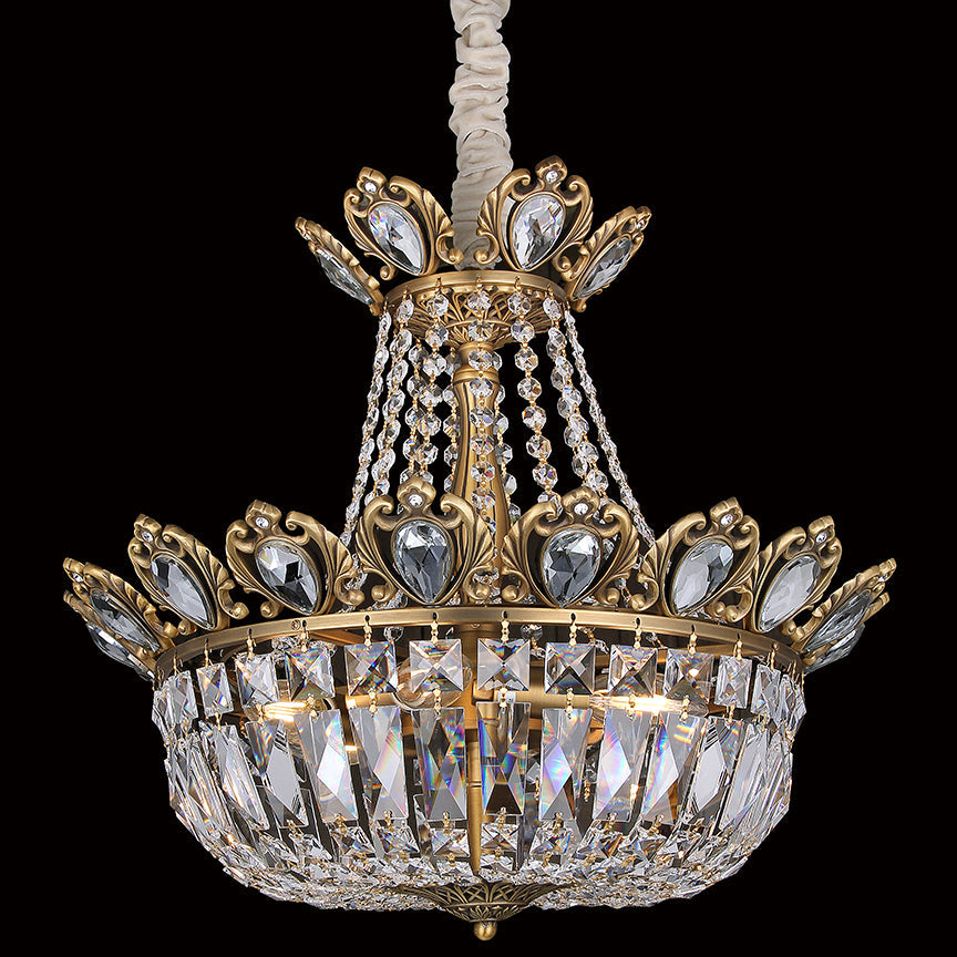 Small brass empire chandelier