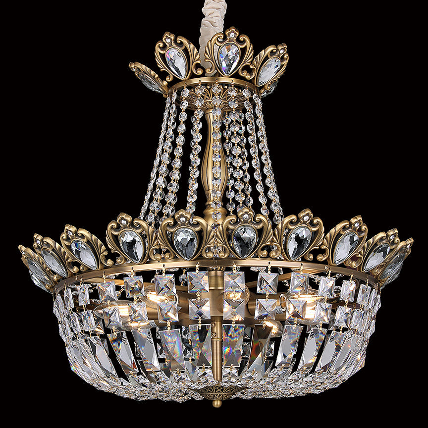 Small burnished brass chandelier