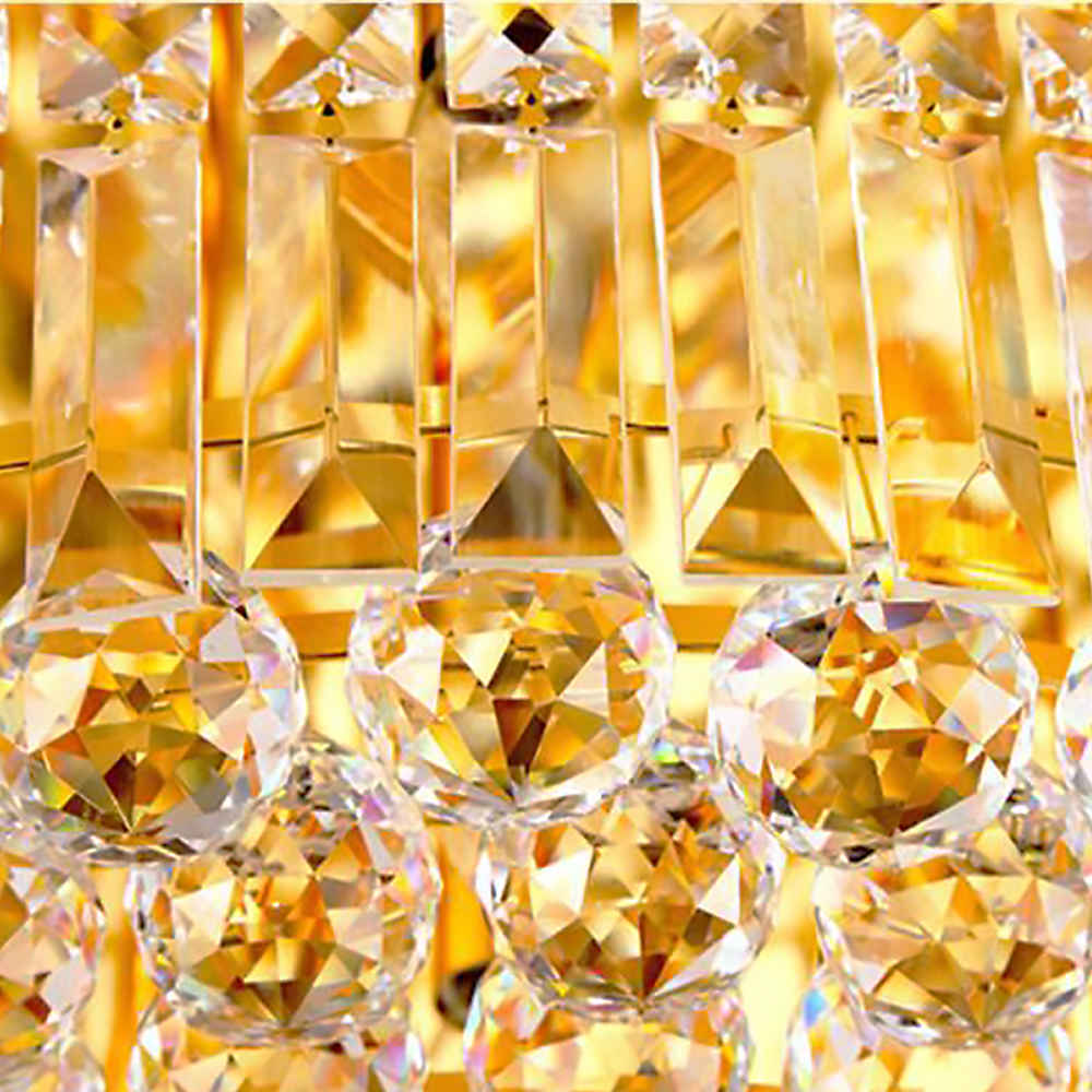 Round crystal chandelier for entrance