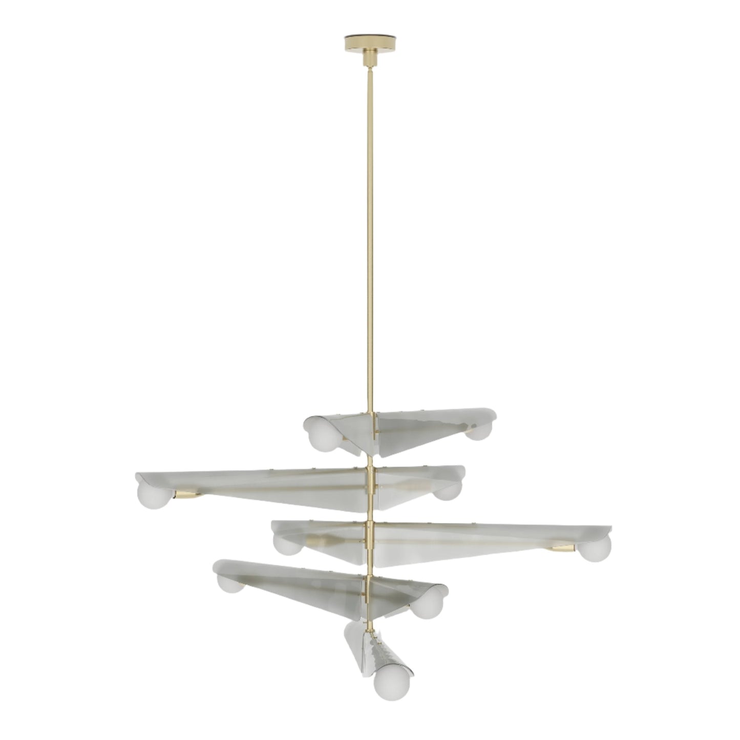 Lunaecyn Chandelier Solid Brass & Glass 47.25"W x 47.25"D