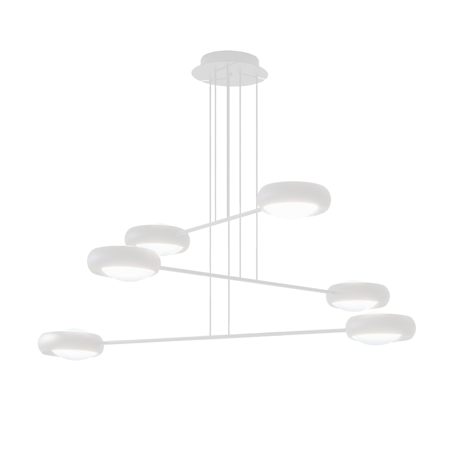 Sylaevero S6 Chandelier Metal & Glass 59"W