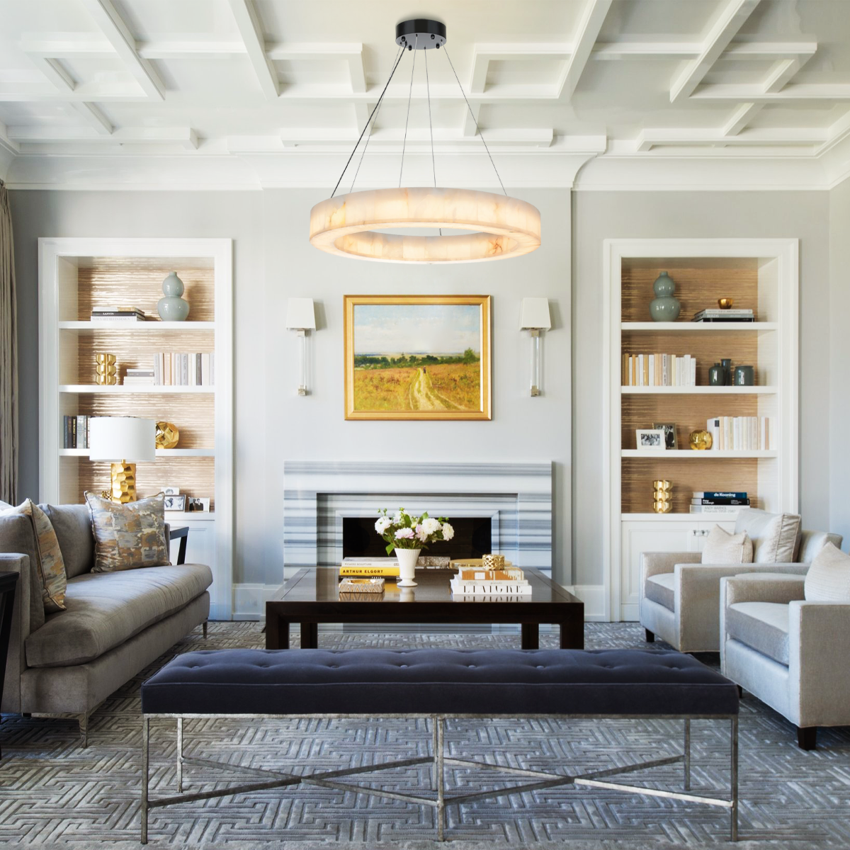 Alabaster Halo Ring Chandelier - Richardrider