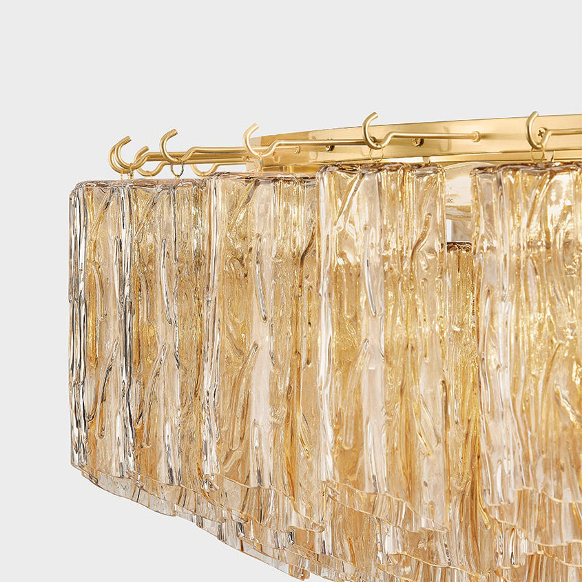Noryrion Chandelier Steel & Glass 33"D