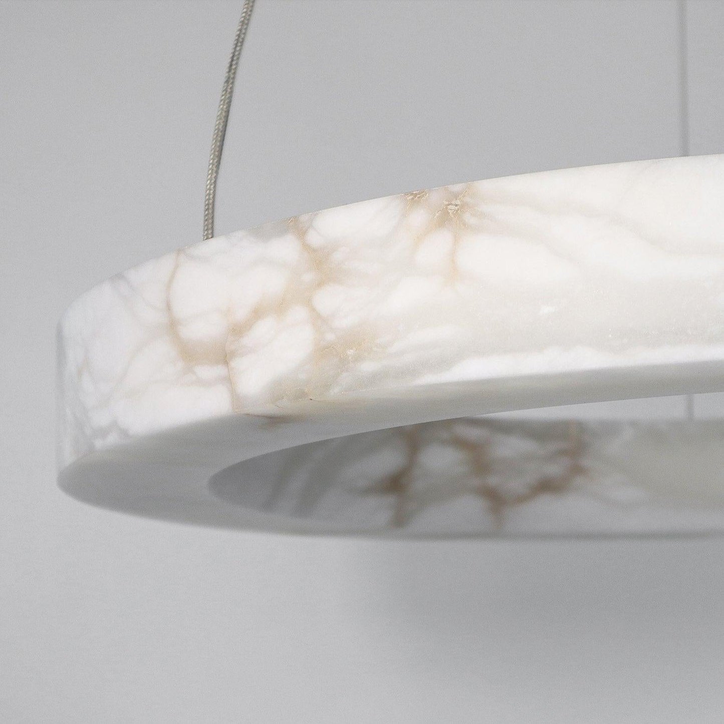 Halo Ring Alabaster Natural Stone Chandelier - Richardrider