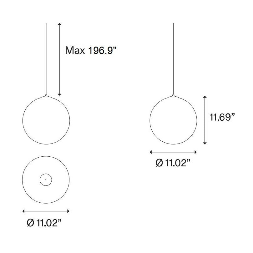 Aviulora Solo Multi-Light Round Chandelier Blown Glass & Steel