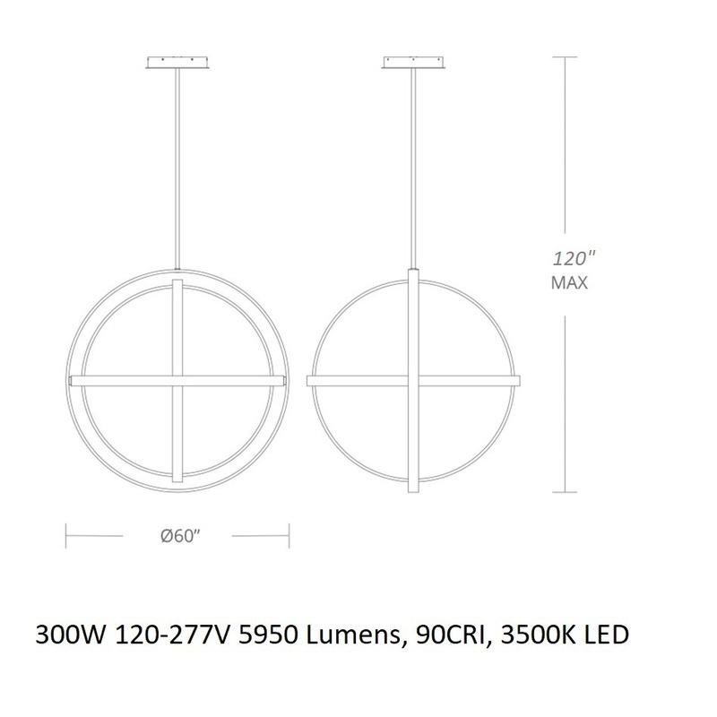 Xanaedor Chandelier Aluminum & Silica Diffuser 28"D