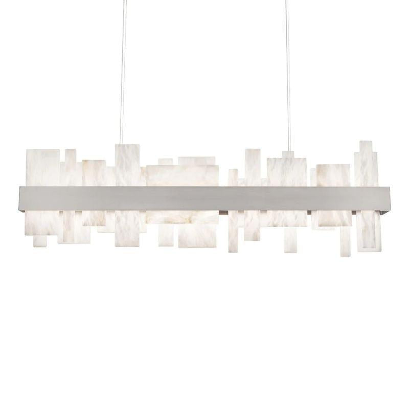 Acropolis 46in LED Linear Alabaster Chandelier - Richardrider