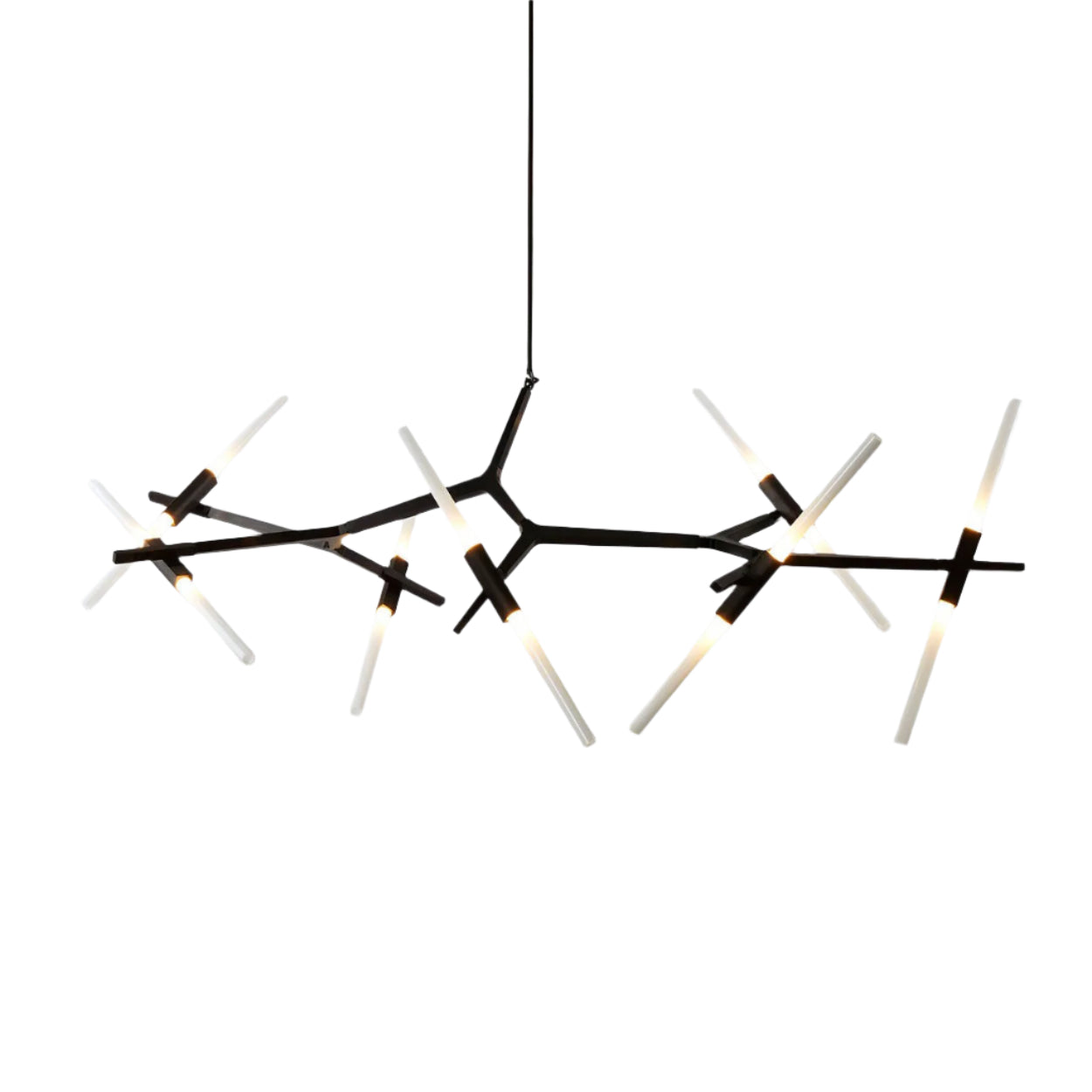 Kaievra LED Chandelier Machined Aluminum & Glass 33"W x 25"D