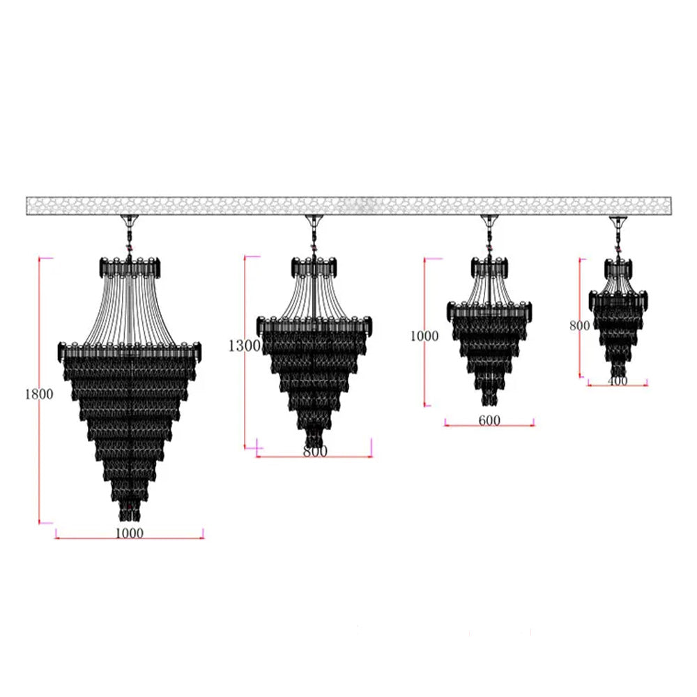 Luxury Modern Multi-tiered Crystal Chandelier for Staircase/Foyer - Richardrider