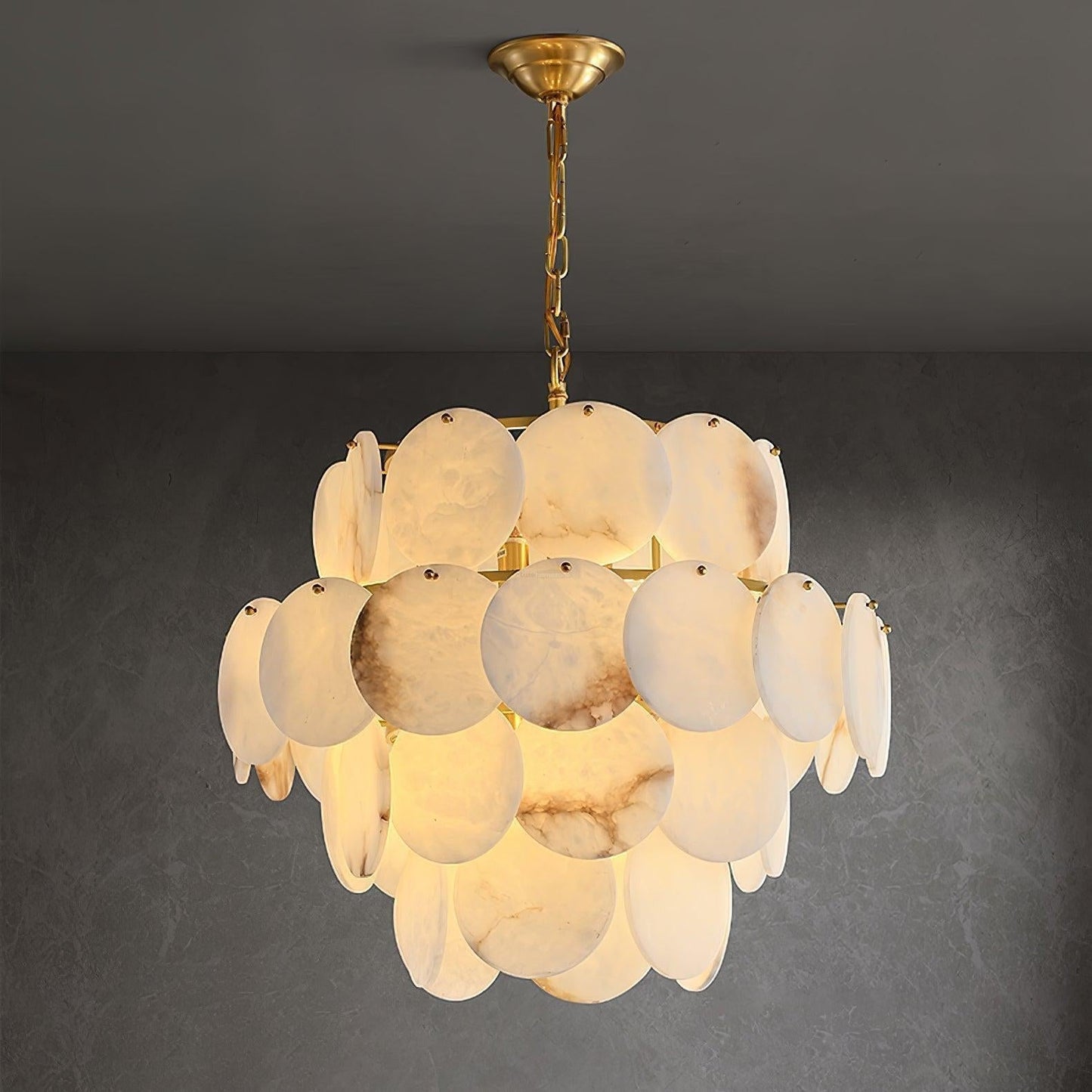 Alabaster Shell Brass Chandelier with 2/3/4/5/6 layer - Richardrider