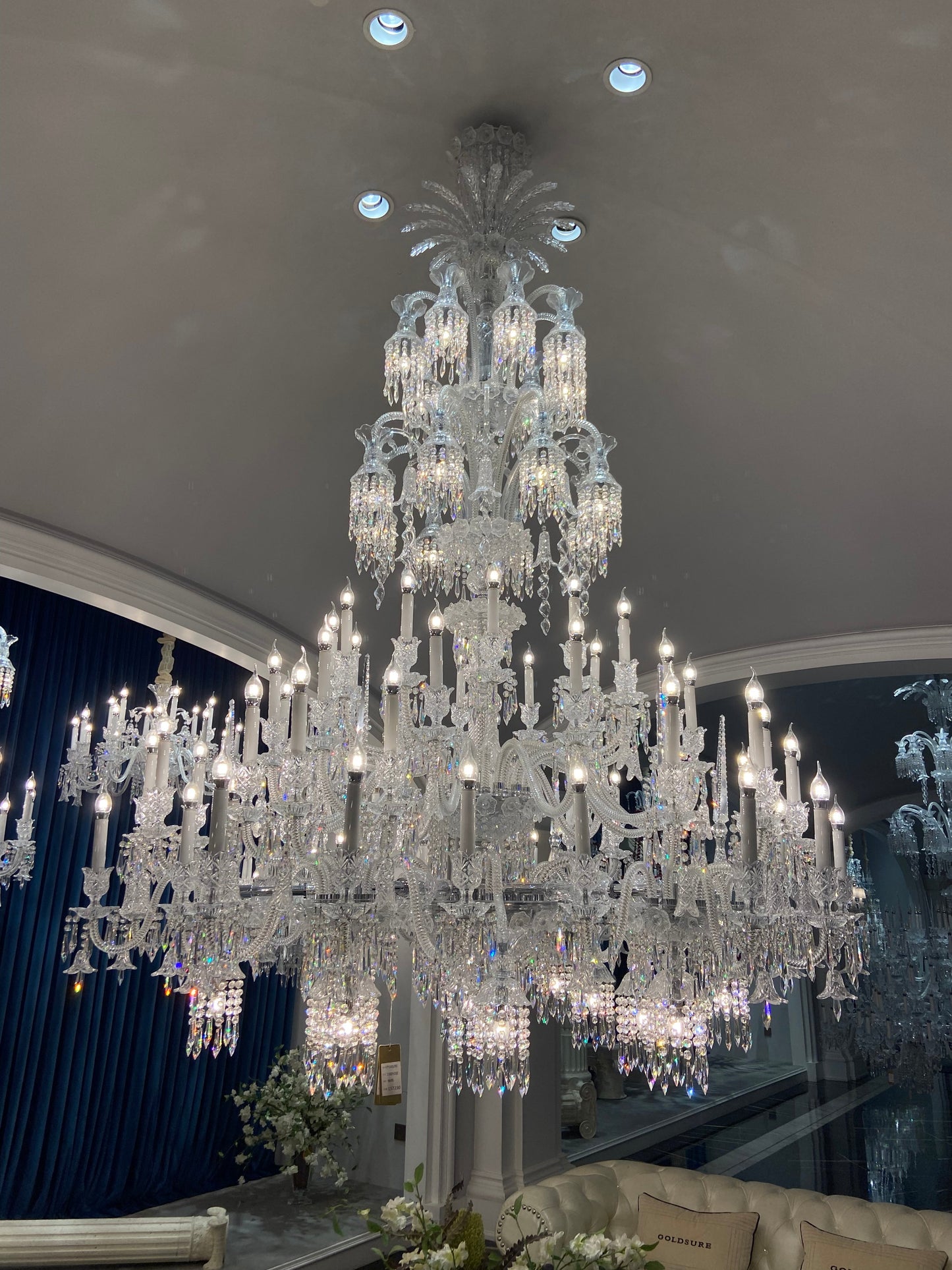 Luxury Large Multi Candles Chandelier Islam Crystal Ceiling Lighting Fixture For Living Room/ Hall Decoration