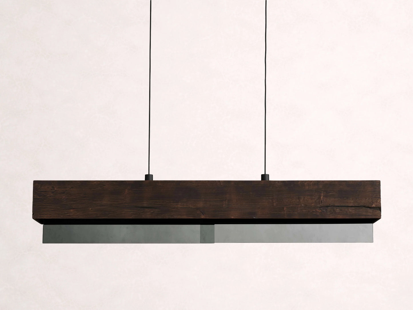 Lena Linear Wood Glass Chandelier 47'' 62" 72"L