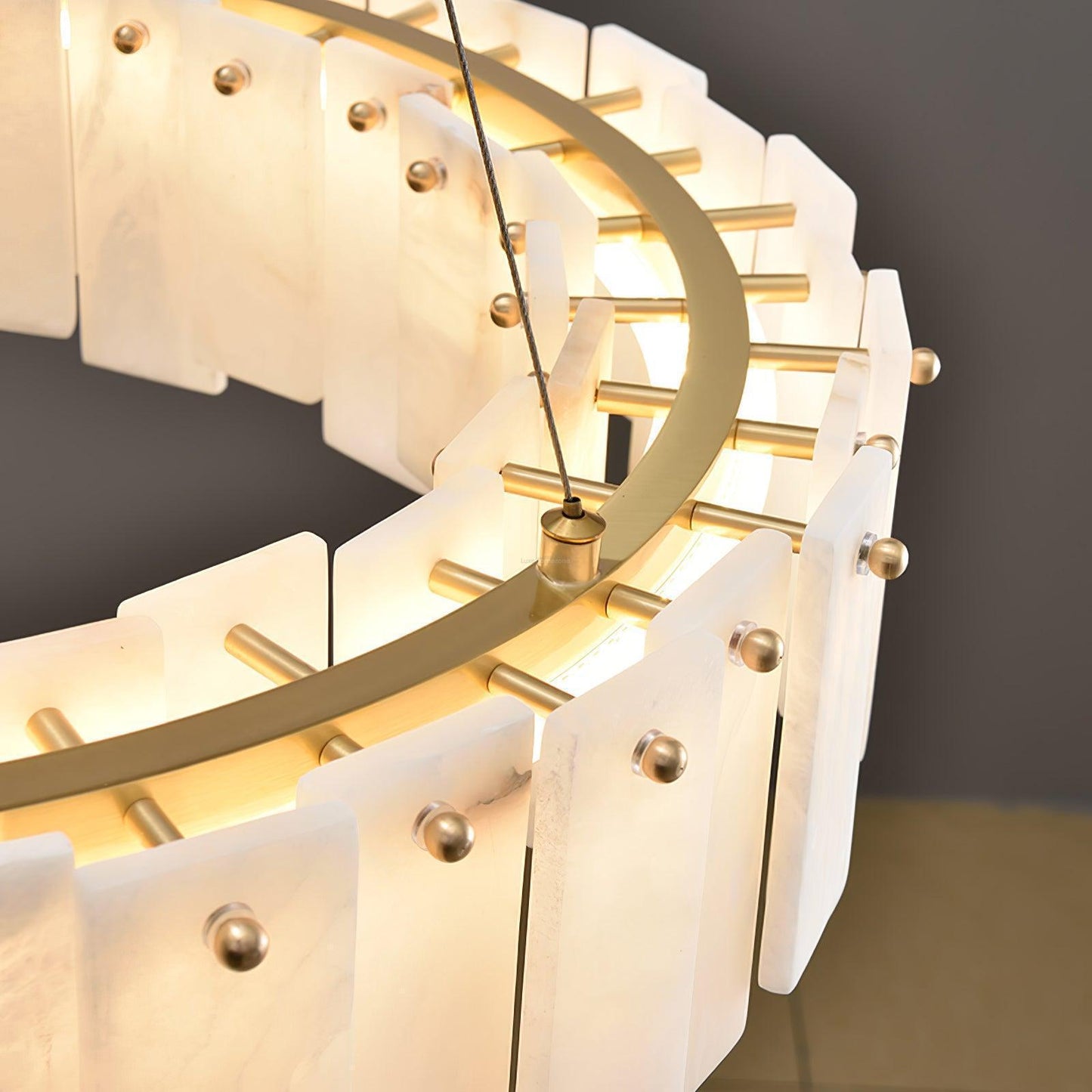 Halos Alabaster Round/Square Chandelier - Richardrider