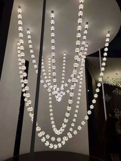 Modern Creative Pearl Necklace Chandelier for Living Room/Staircase/Foyer/Entryway - Richardrider
