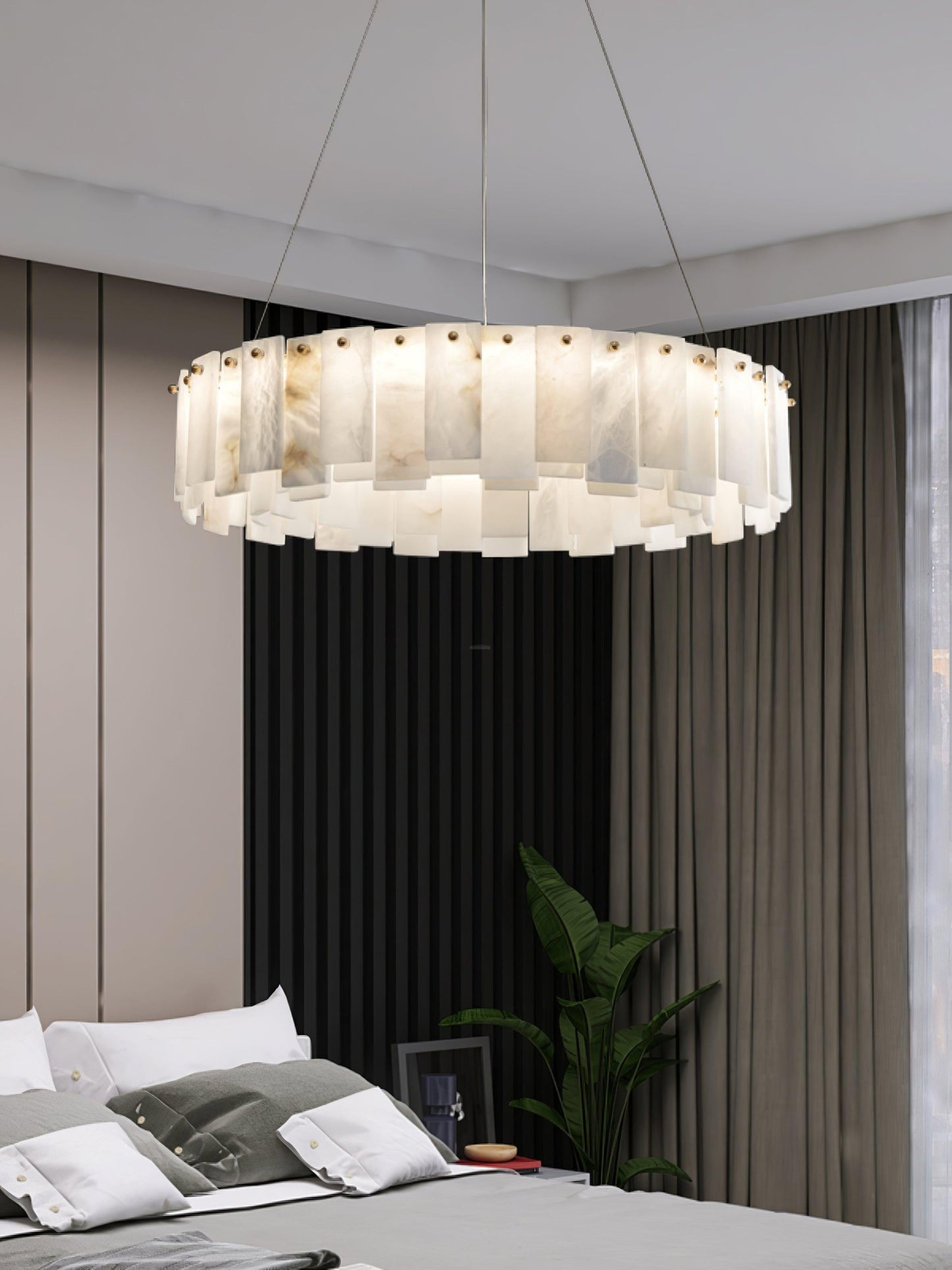 Halos Alabaster Round/Square Chandelier - Richardrider
