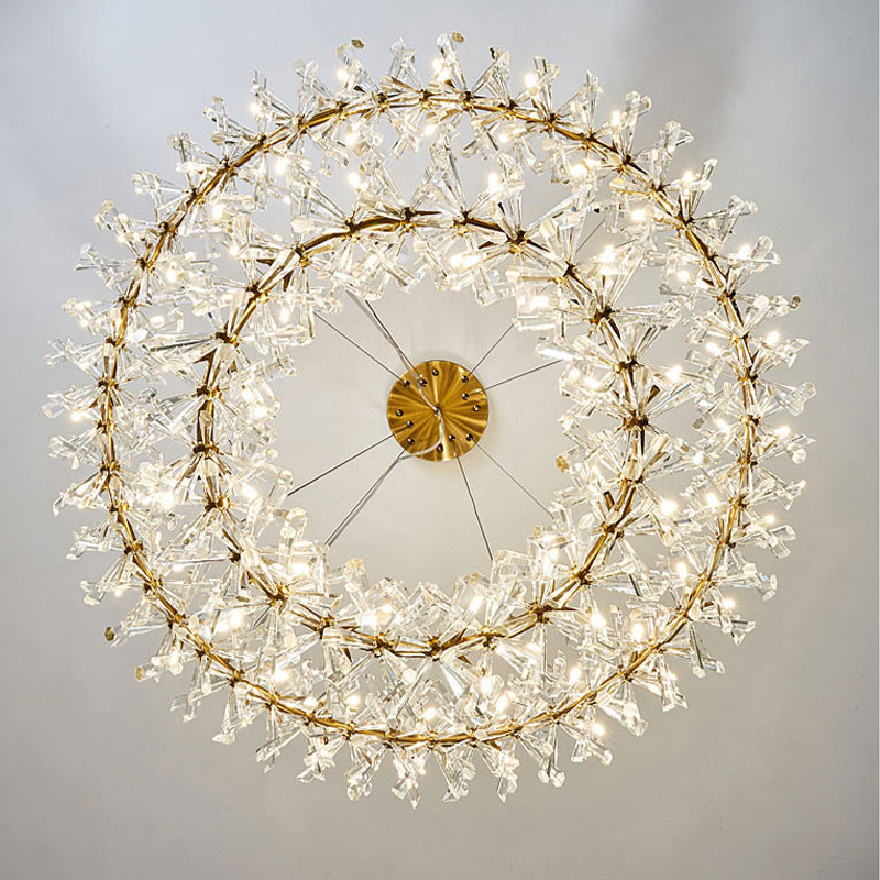 Postmodern Two-Tier Ring Crystal Chandelier - Richardrider