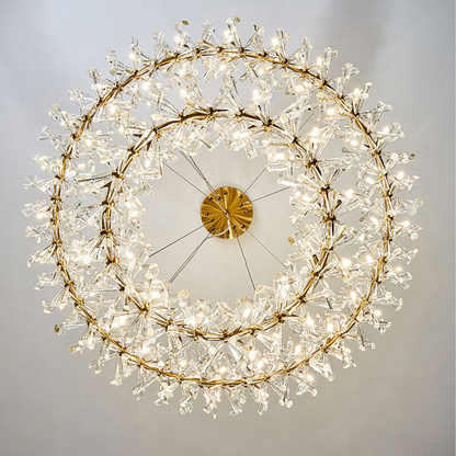 Postmodern Two-Tier Ring Crystal Chandelier - Richardrider