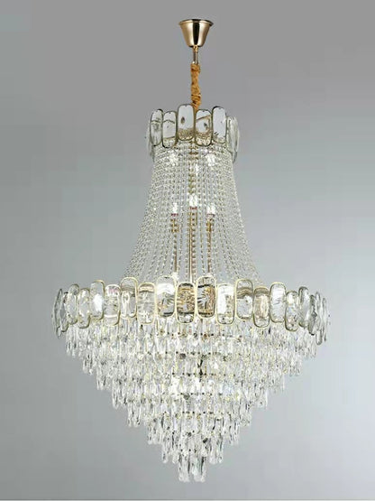 Foyer Staircase Chandelier Luxury K9 Crystal Ceiling Light For Living Room / Hallway - Richardrider