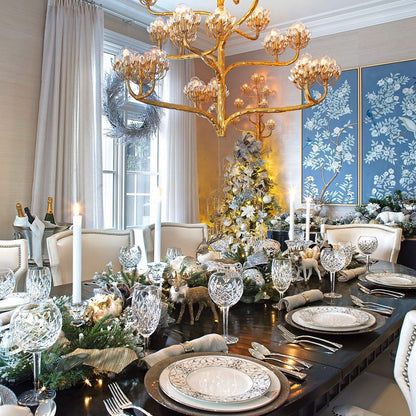 Luxury Branch Flower Chandelier in Gold for Living Room Staircase and Bedroom Lighting - Richardrider