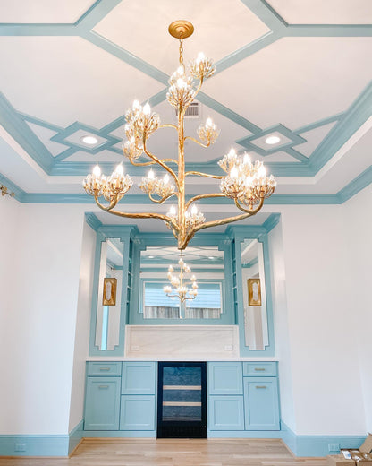 Luxury Branch Flower Chandelier in Gold for Living Room Staircase and Bedroom Lighting - Richardrider