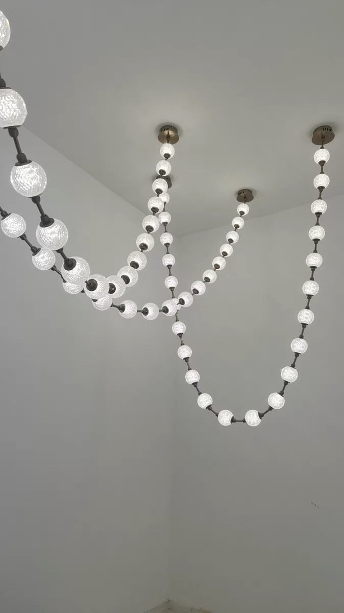 Modern Creative Pearl Necklace Chandelier for Living Room/Staircase/Foyer/Entryway - Richardrider