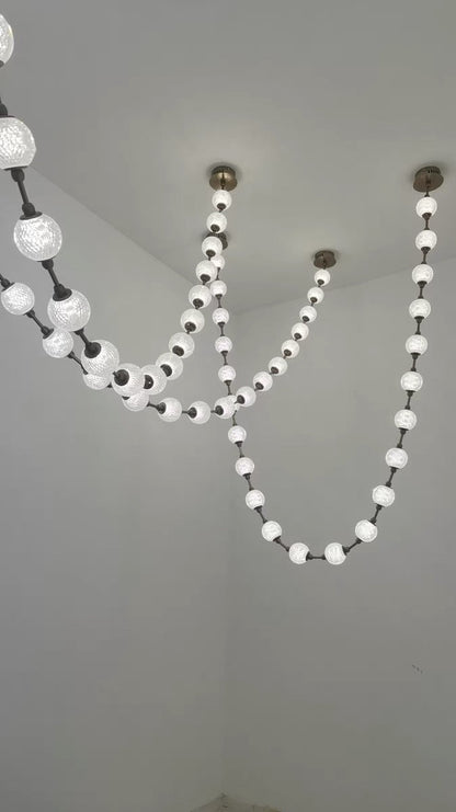 Modern Creative Pearl Necklace Chandelier for Living Room/Staircase/Foyer/Entryway - Richardrider
