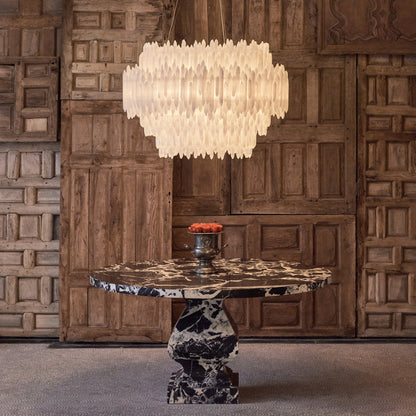 Art Selenite Layer Round Chandelier - Richardrider