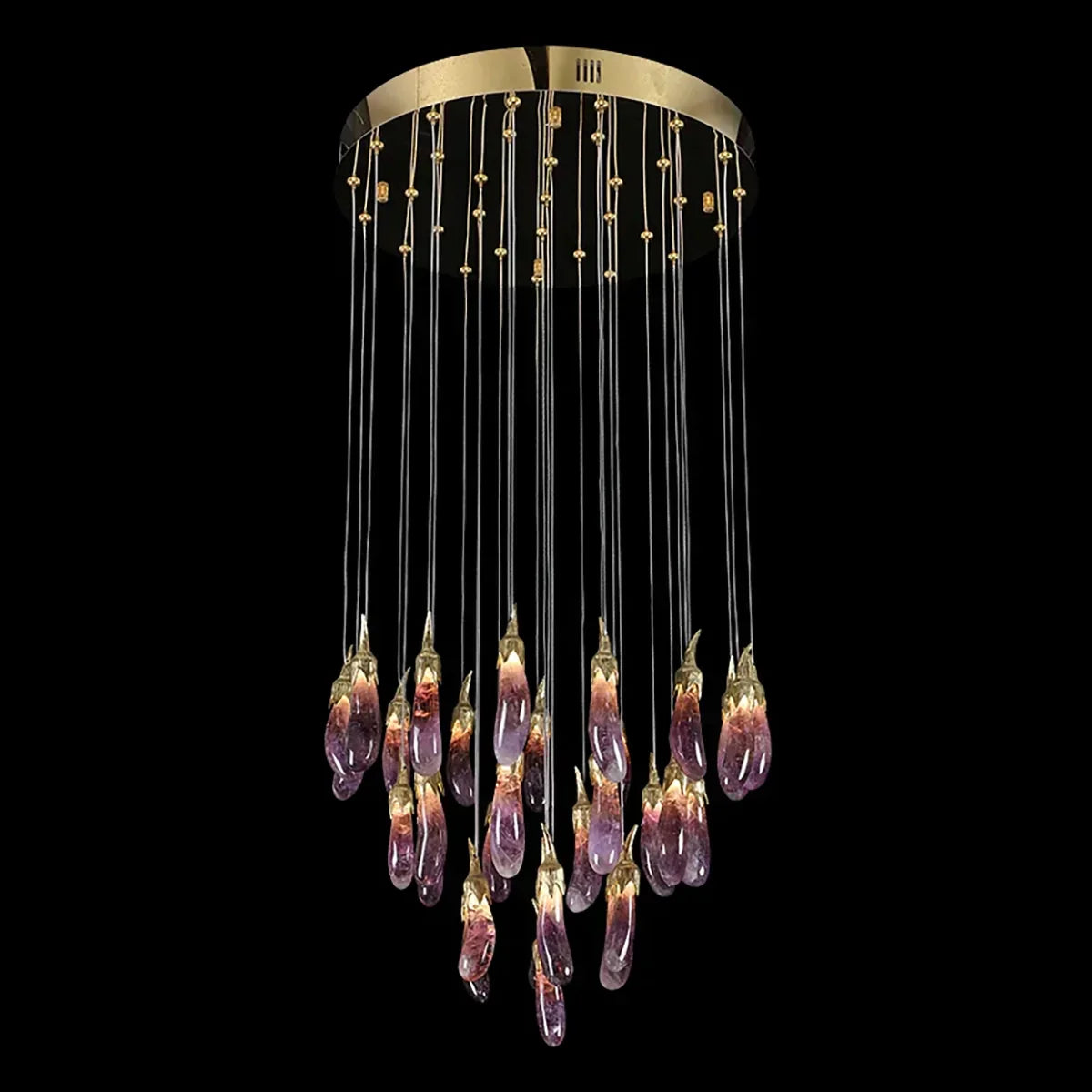 Eggplant-shaped Chandelier Purple Color - Richardrider