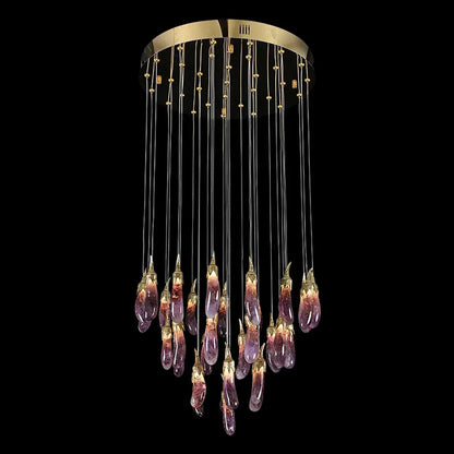 Eggplant-shaped Chandelier Purple Color - Richardrider