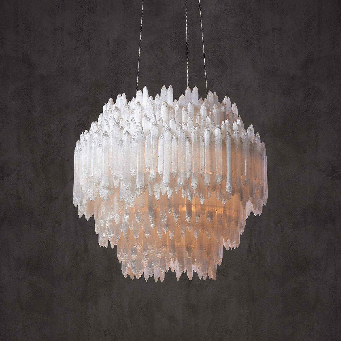 Art Selenite Layer Round Chandelier - Richardrider