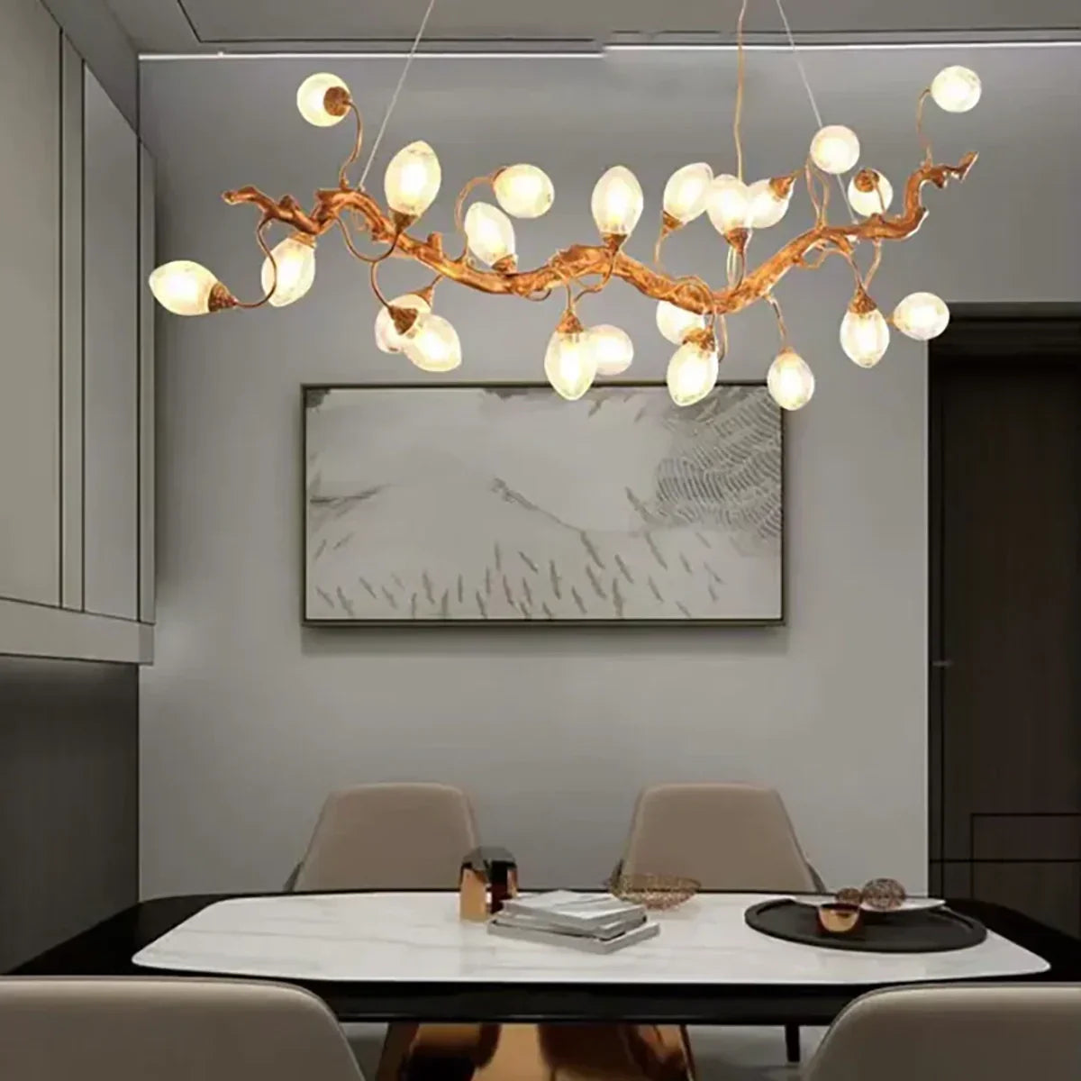 Art Clear Elegance Bubble Branch Linear Chandelier - Richardrider